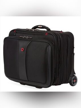 Swiss Gear Wenger Patriot II Black Business Case Roller Briefcase
